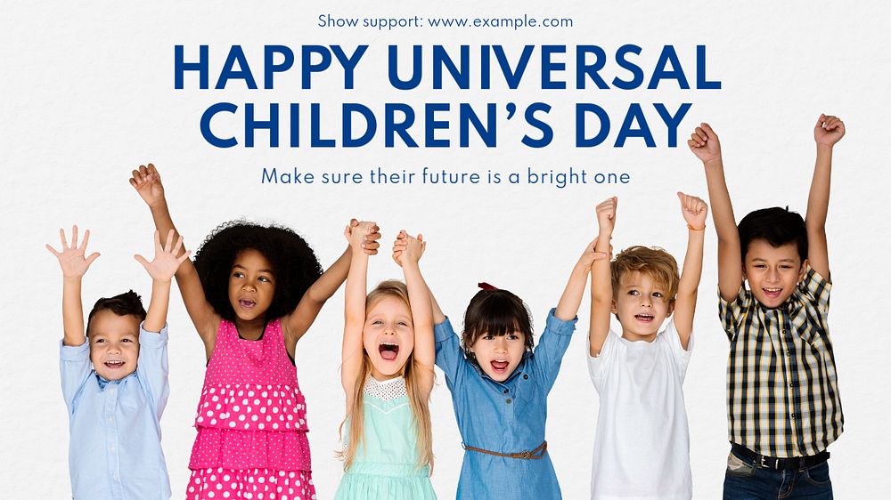 Children's day blog banner template, editable text