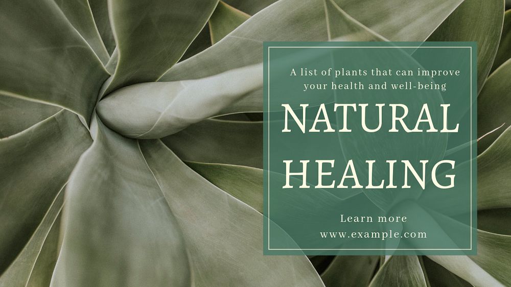 Natural healing  blog banner template, editable text