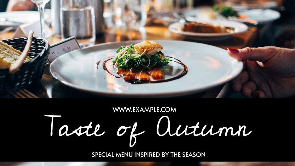 Autumn menu  blog banner template, editable text