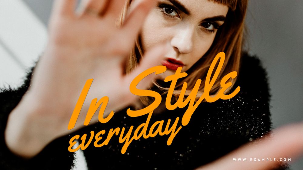 Style & fashion blog banner template, editable text