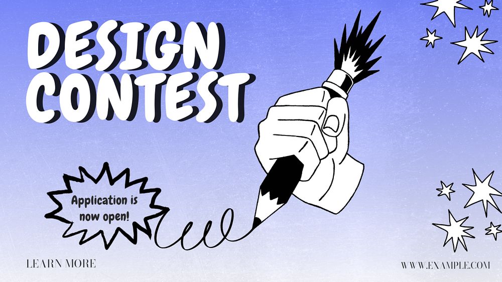 Design contest blog banner template, editable text