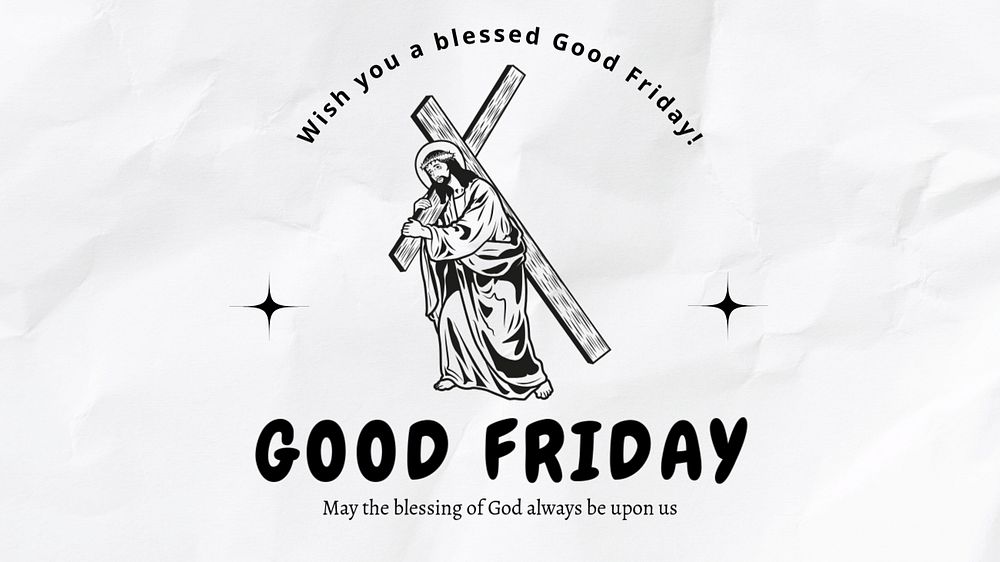 Good Friday  blog banner template, editable text