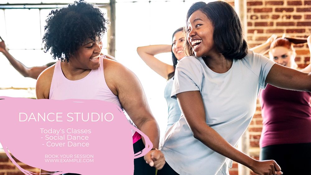 Dance studio  blog banner template, editable text