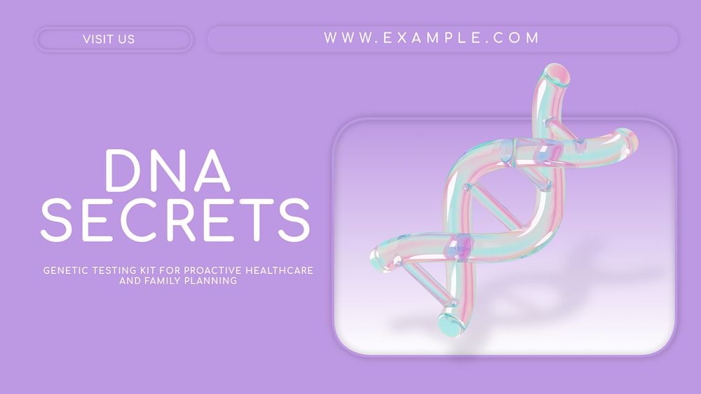 DNA secrets blog banner template, editable text