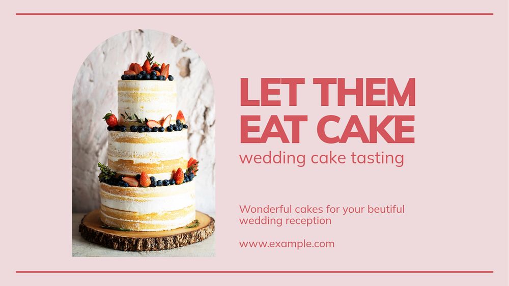 Eat cake blog banner template, editable text