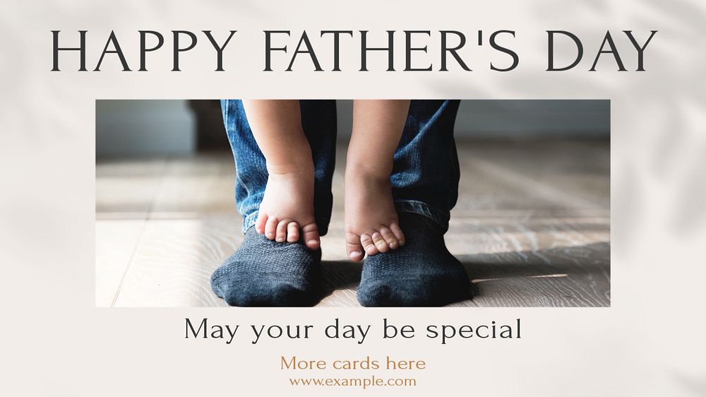 Father's day  blog banner template, editable text