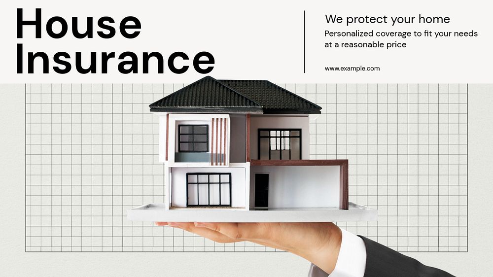 House insurance  blog banner template, editable text