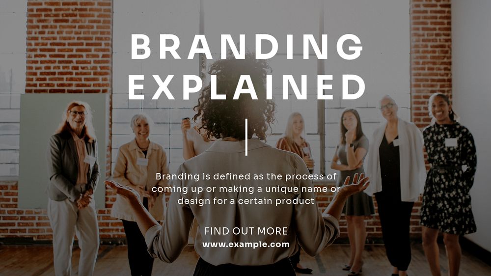 Branding explained  blog banner template, editable text