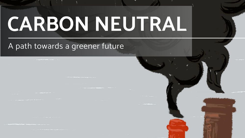 Carbon neutral  blog banner template, editable text