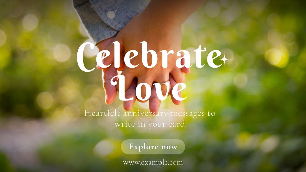 Celebrate love  blog banner template, editable text