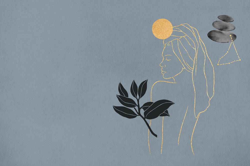 Spa woman line art background, editable design