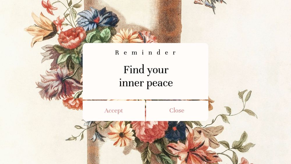 Inner peace  blog banner template, editable text