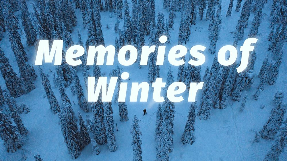 Winter memories blog banner template, editable text