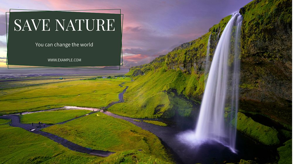 Save nature  blog banner template, editable text