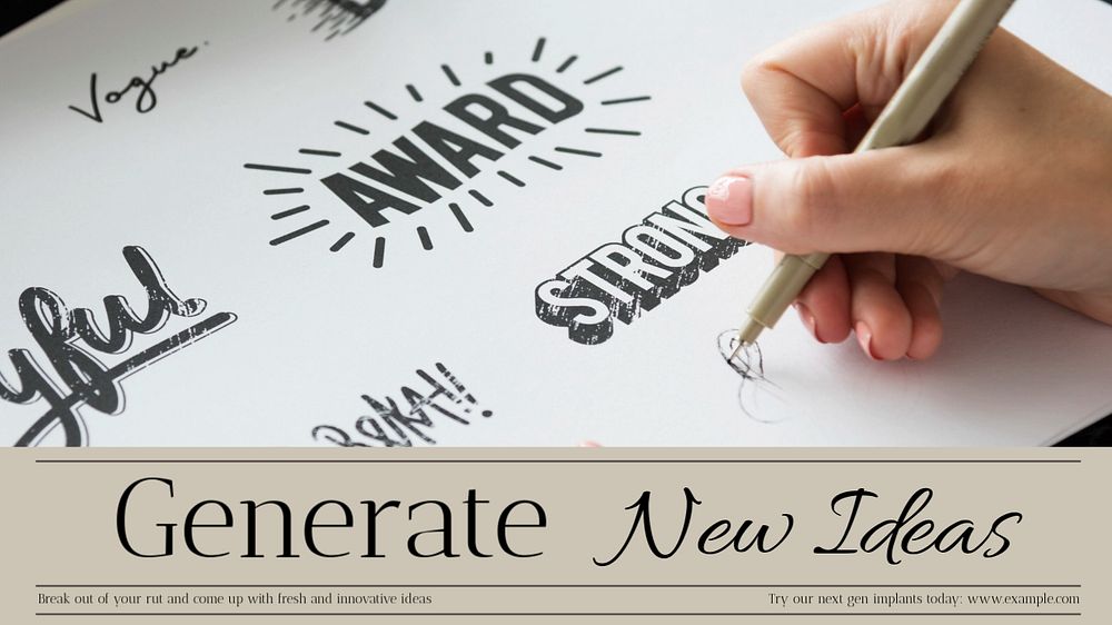 Great ideas blog banner template, editable text