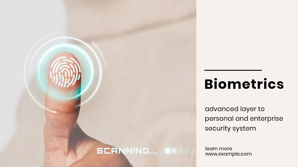 Biometrics  blog banner template, editable text