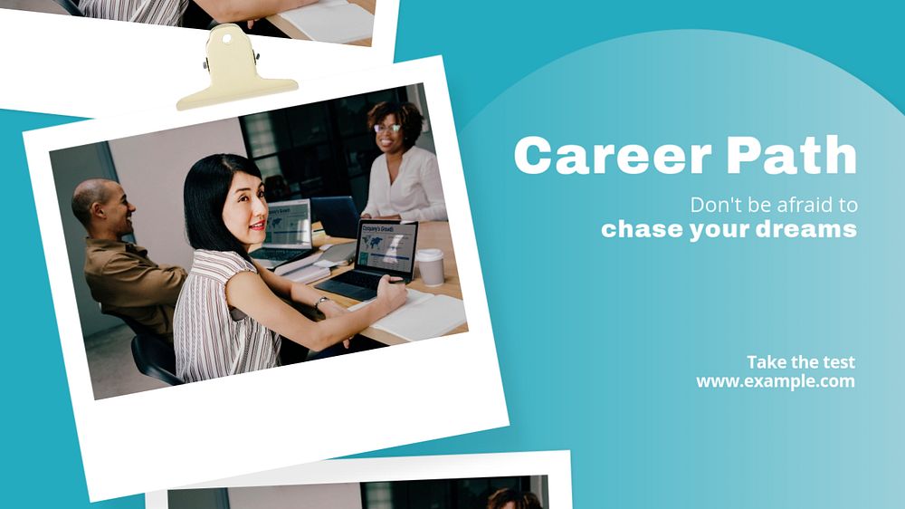 Career path blog banner template, editable text