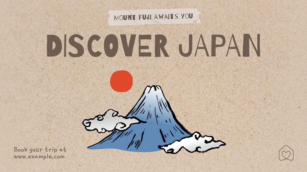 Japan  blog banner template, editable text