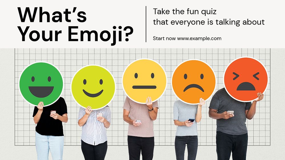 What's your emoji?  blog banner template, editable text