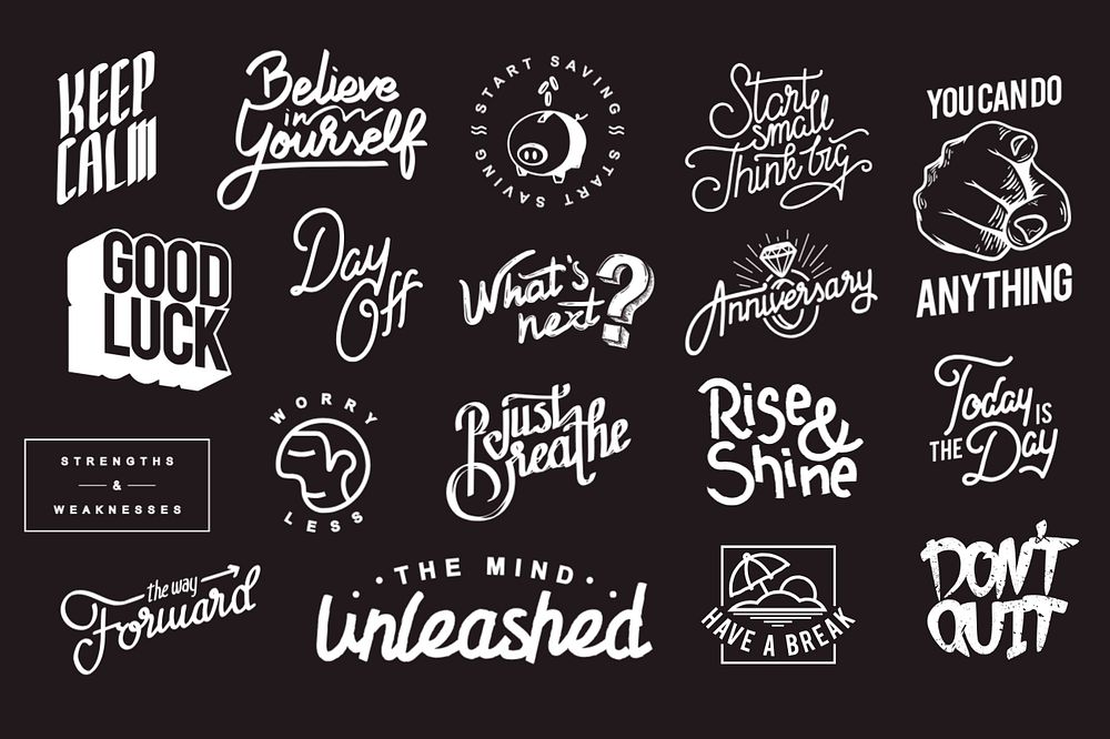 Encouragement typography,  editable design