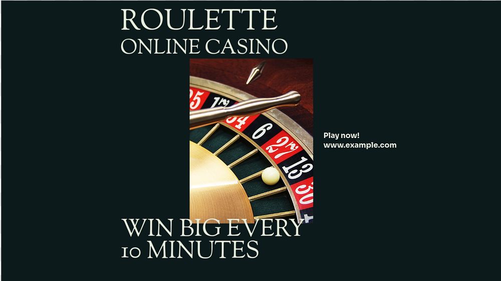 Online casino  blog banner template, editable text