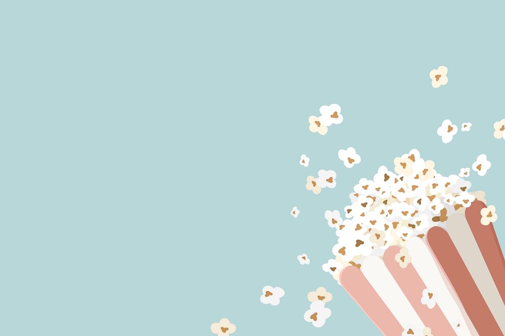 Movie popcorn background, editable entertainment design