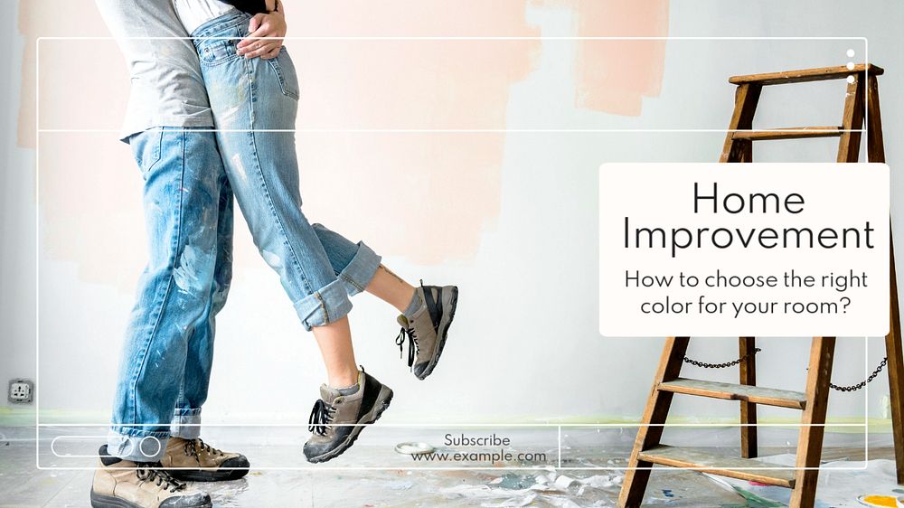 Home improvement  blog banner template, editable text