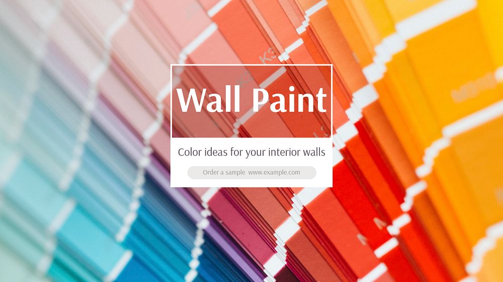 Wall paint  blog banner template, editable text