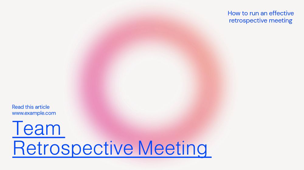 Team retrospective meeting blog banner template, editable text