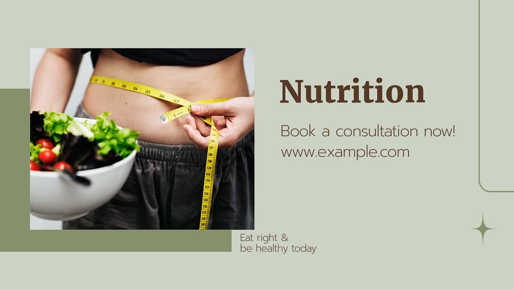 Food nutrition  blog banner template, editable text