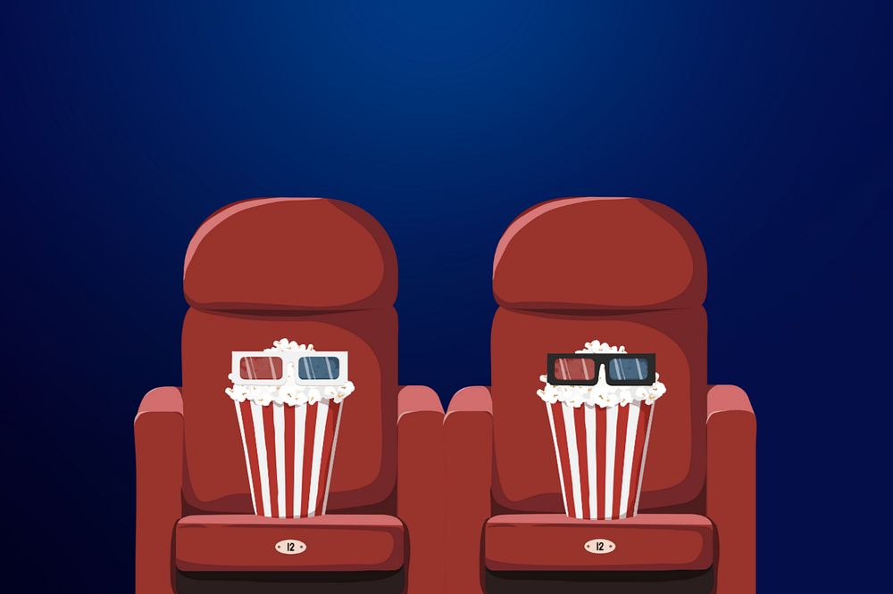 Movie theater, editable entertainment design