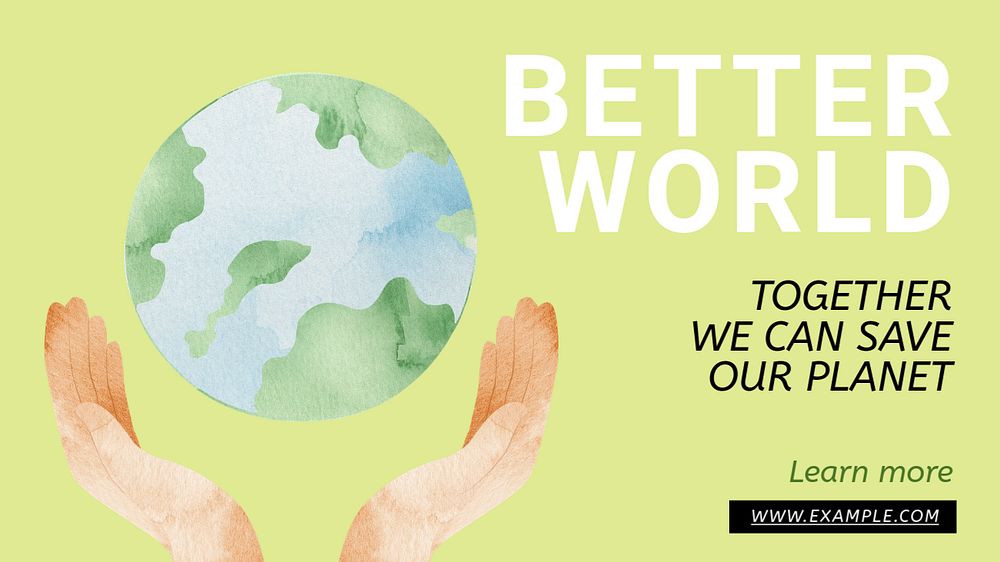 Better planet blog banner template, editable text