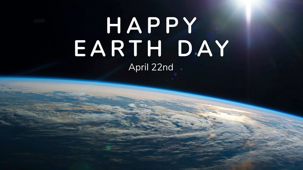 Earth day blog banner template, editable text