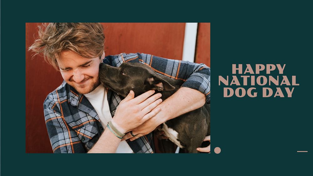 Dog day  blog banner template, editable text