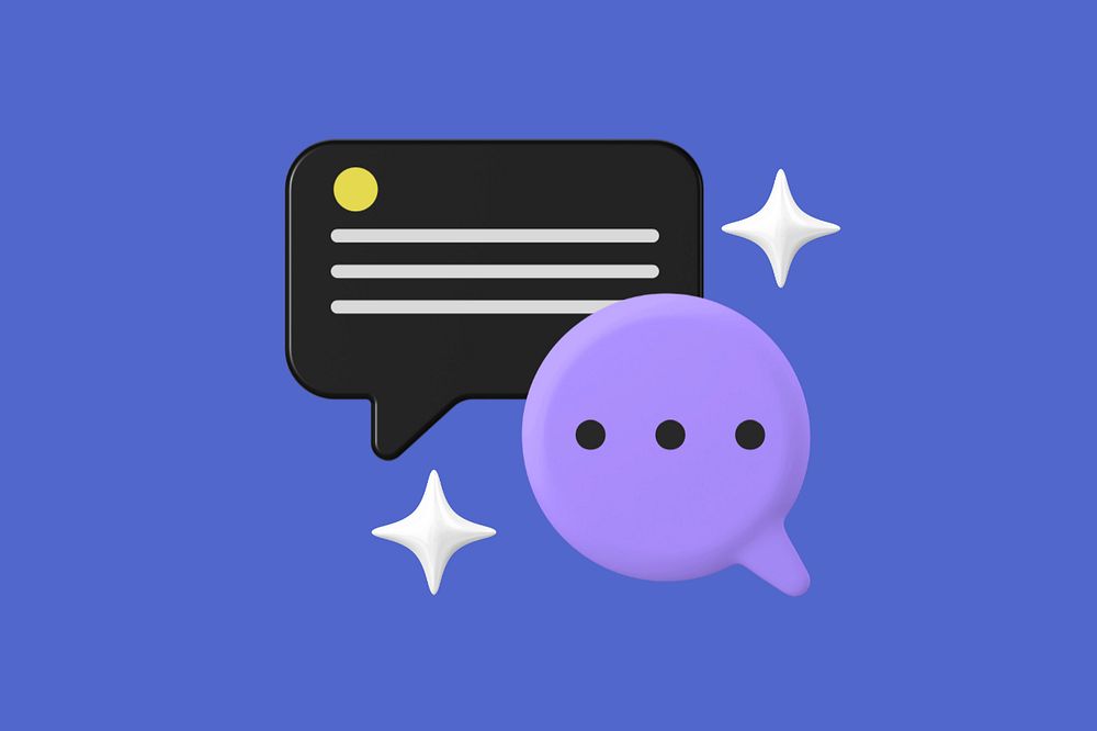 3D speech bubbles, element editable illustration