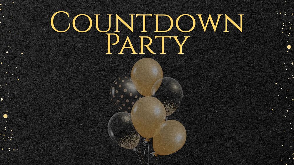 Countdown party blog banner template, editable text