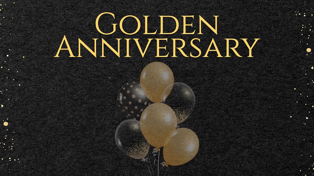 Golden anniversary blog banner template, editable text