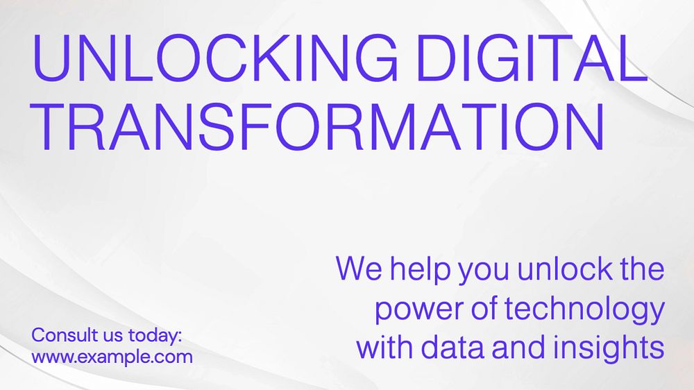 Digital transformation blog banner template, editable text