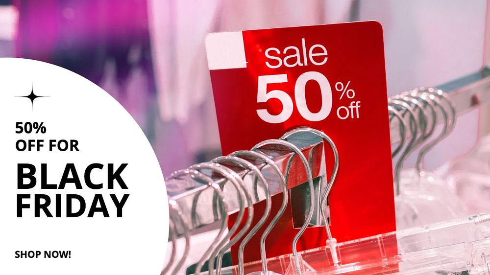 Black Friday  blog banner template, editable text