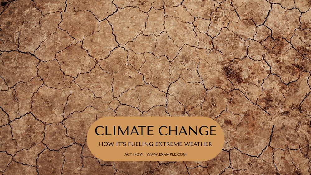 Climate change blog banner template, editable text