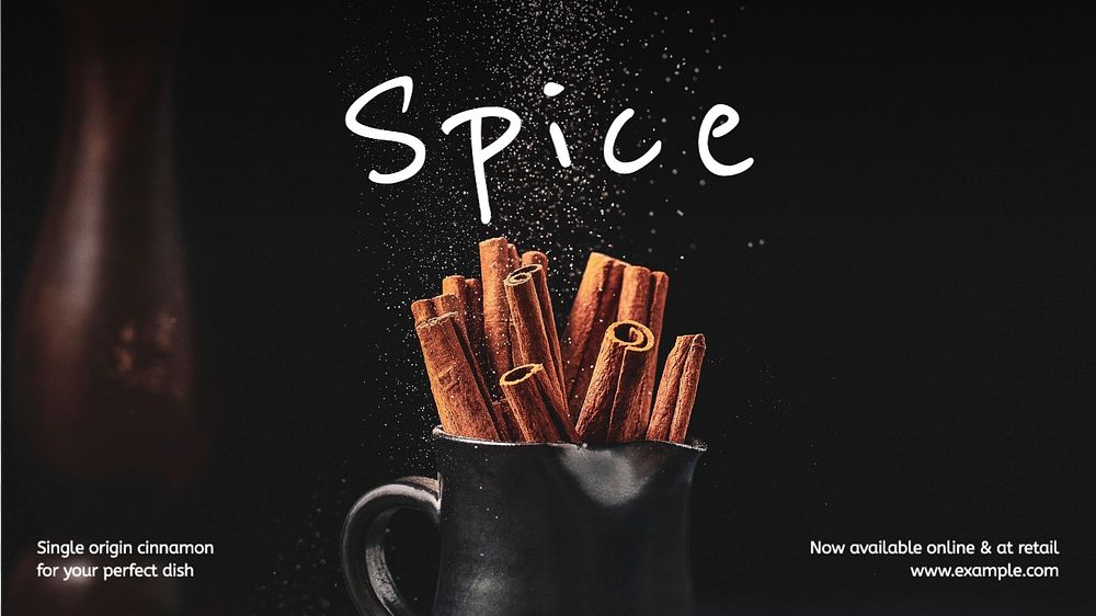 Spice product blog banner template, editable text