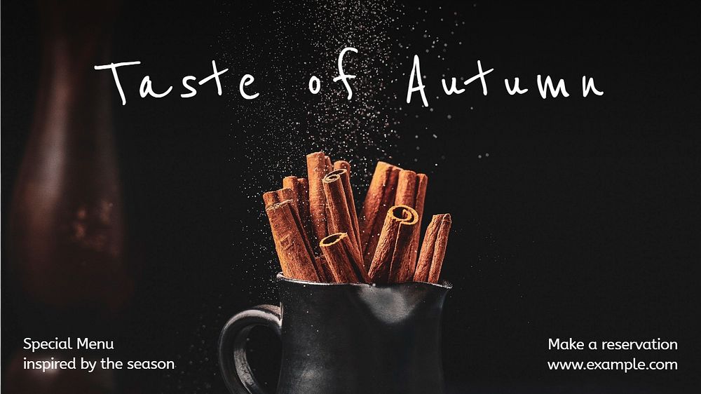 Autumn menu blog banner template, editable text