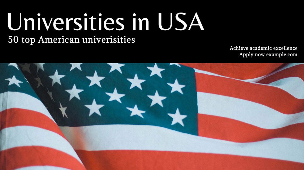 Study in USA  blog banner template, editable text