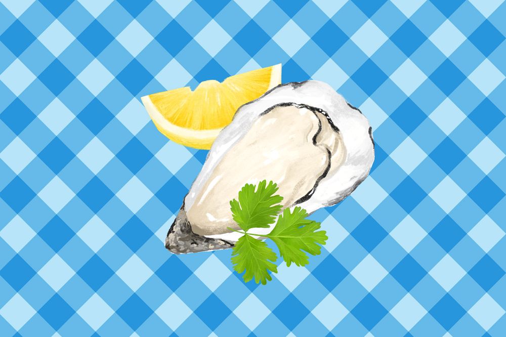 Fresh oyster, seafood illustration, editable design