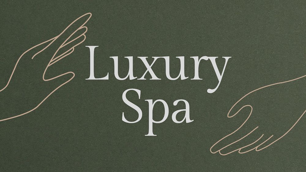 Luxury spa blog banner template, editable text