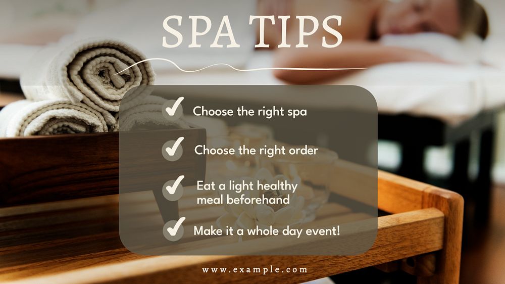 Spa tips  blog banner template, editable text