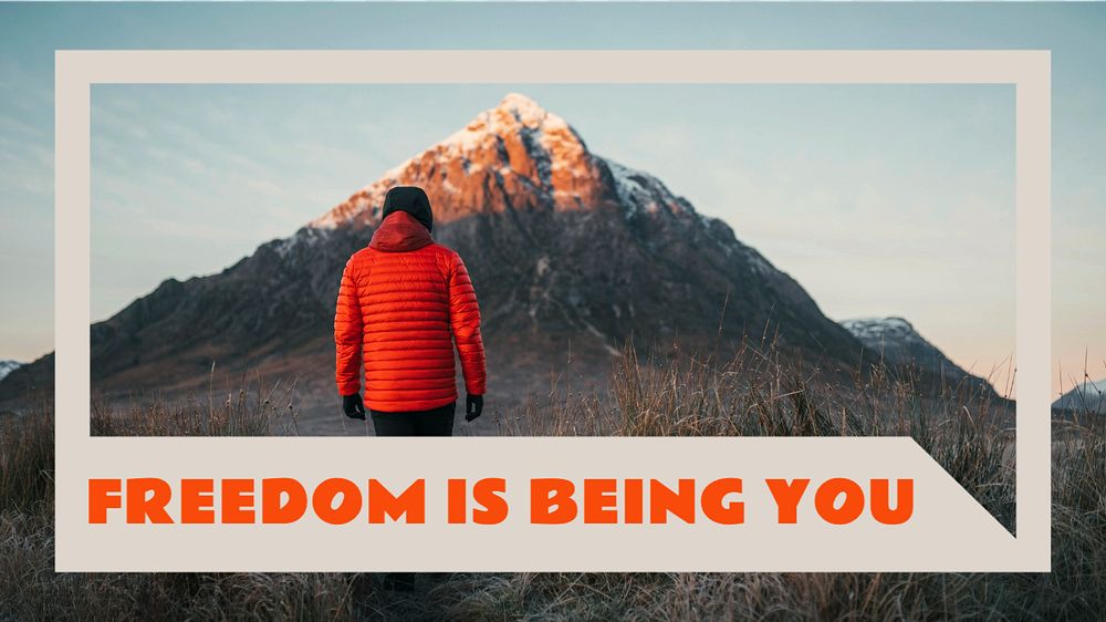 Freedom quote blog banner template, editable text