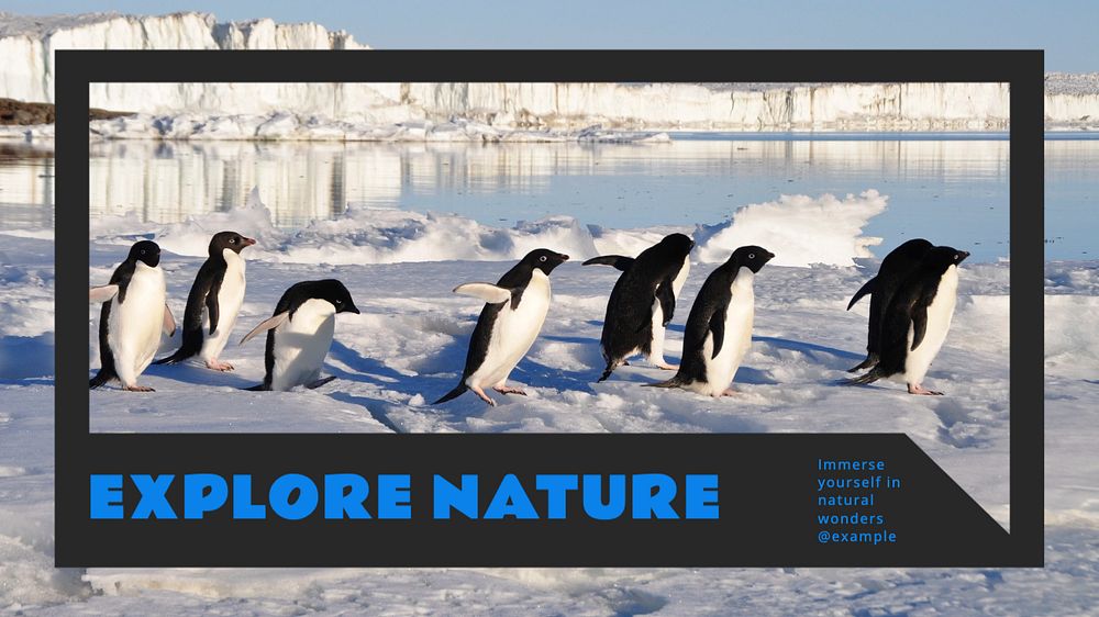 Explore nature blog banner template, editable text