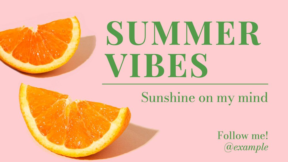 Summer quote  blog banner template, editable text