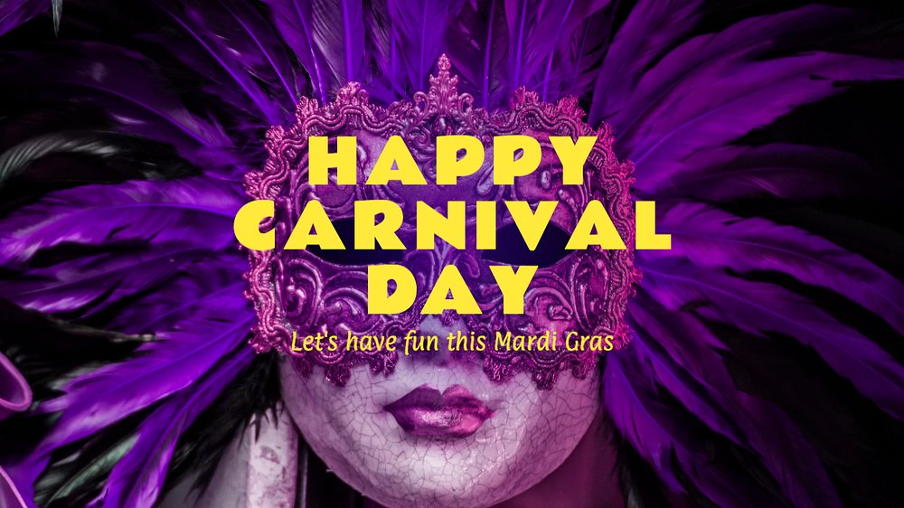 Carnival day blog banner template, editable text